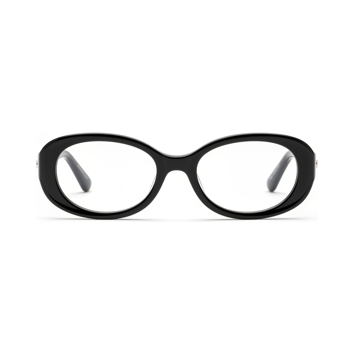 Milano Women's Black oval prescription glasses, front view