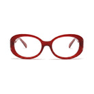 Milano Women's Red oval prescription glasses, front view