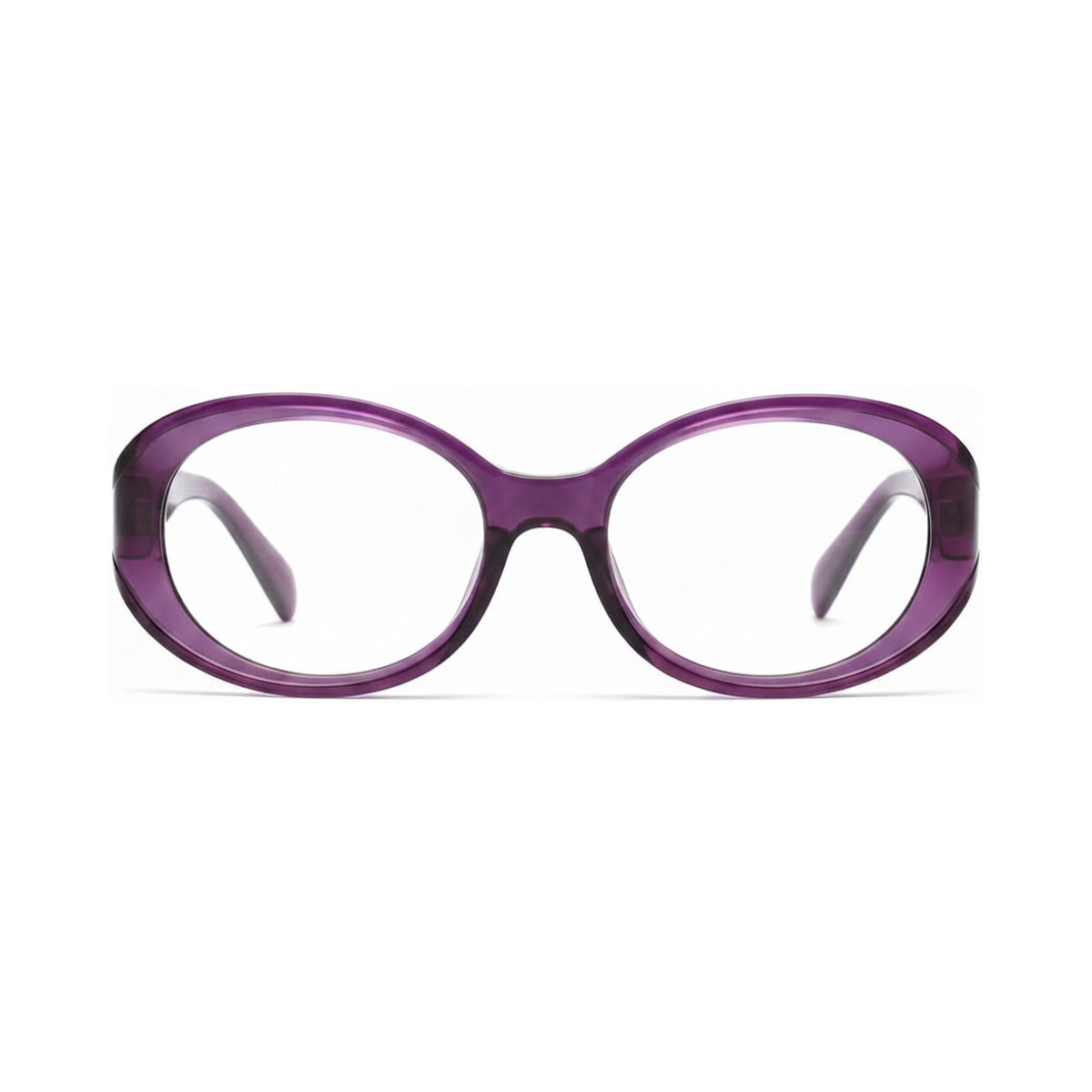 Milano Women's Rose Gold oval prescription glasses, front view