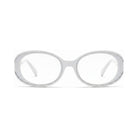 Milano Women's White oval prescription glasses, front view