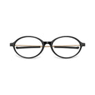 Olivia Black retro oval prescription glasses, front view