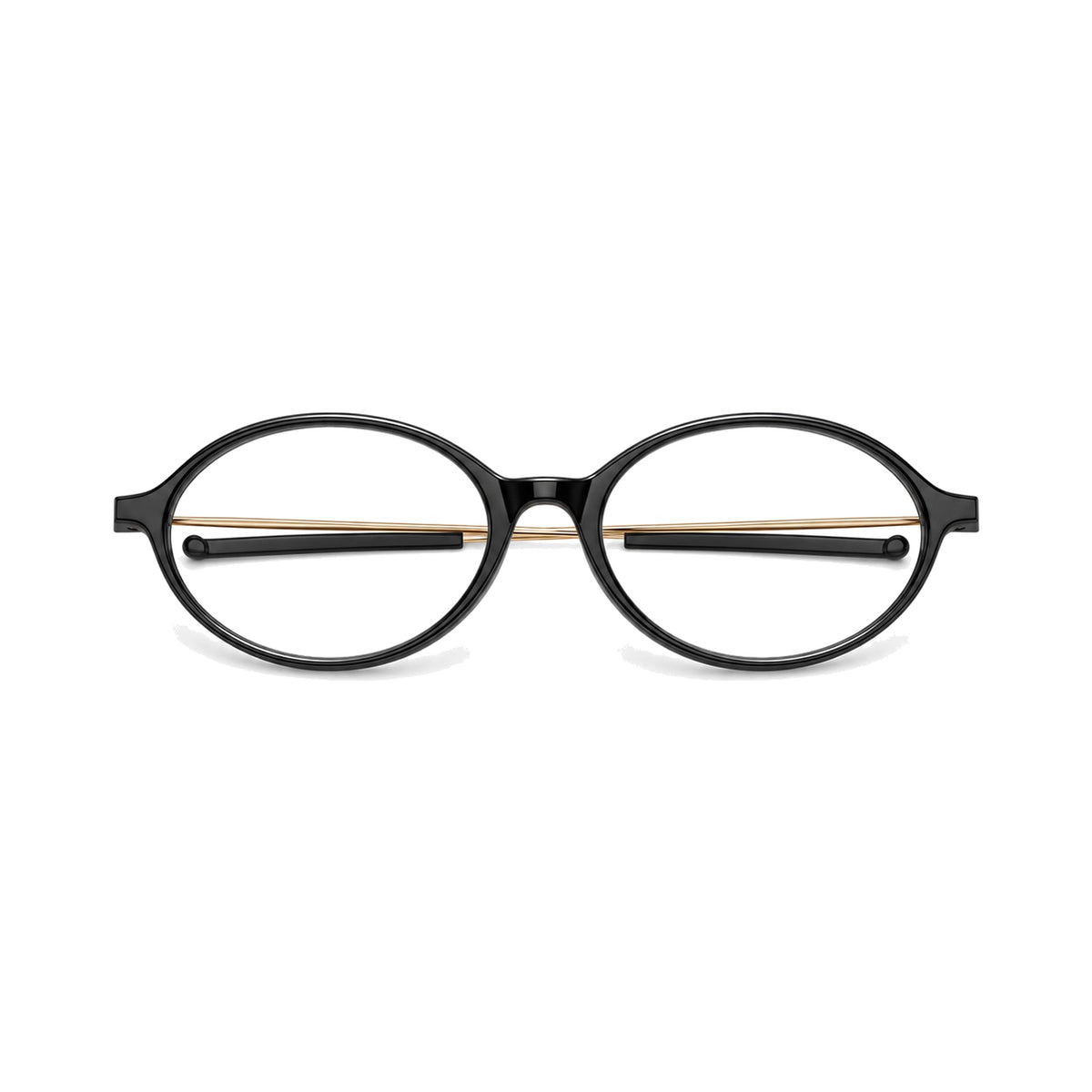 Olivia Black retro oval prescription glasses, front view
