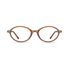 Olivia Brown retro oval prescription glasses, front view