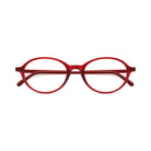 Olivia Burgundy Red retro oval prescription glasses, front view