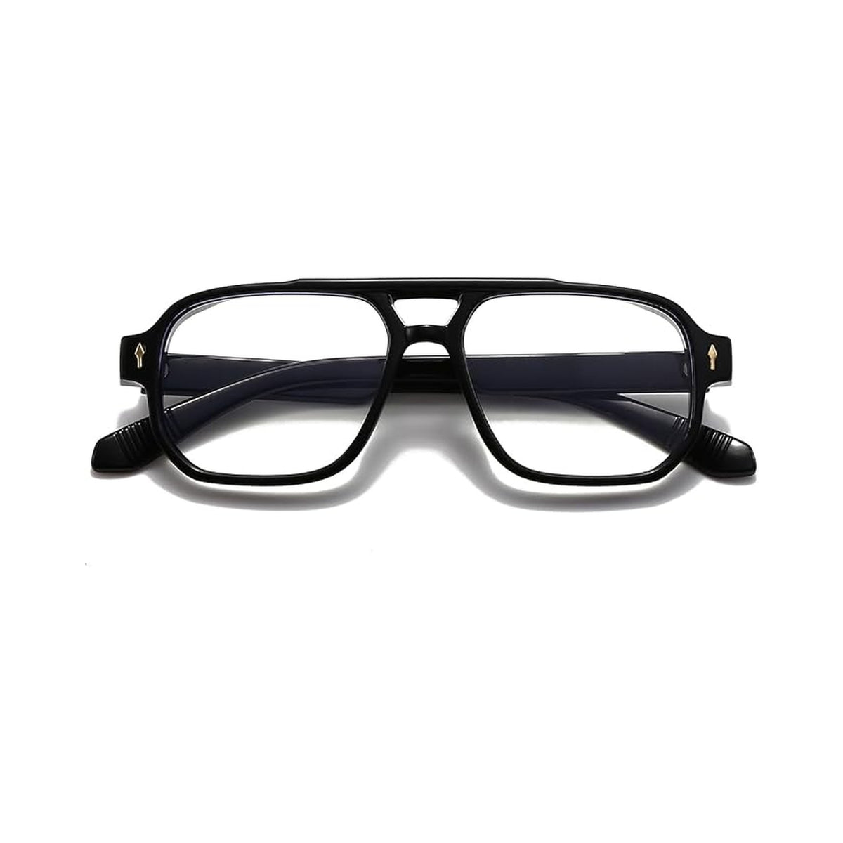 Pausini Black Italian-inspired prescription glasses, front view