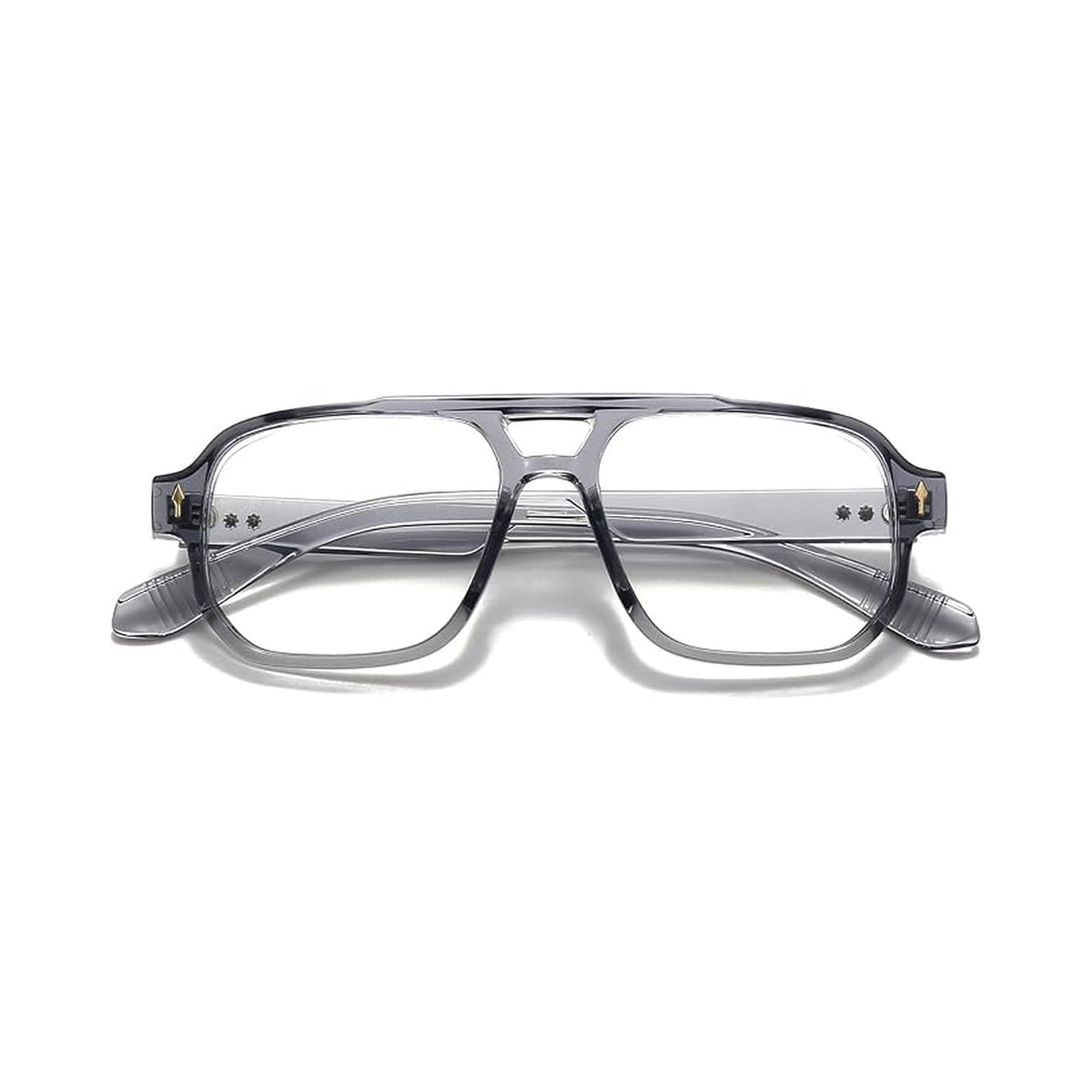 Pausini Gray Italian-inspired prescription glasses, front view