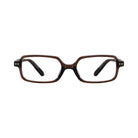 Gaudi Black cat-eye square-oval prescription glasses, front view