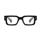 Firenze Black/Tortoise geometric square prescription glasses, front view