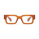 Firenze Butterscotch geometric square prescription glasses, front view