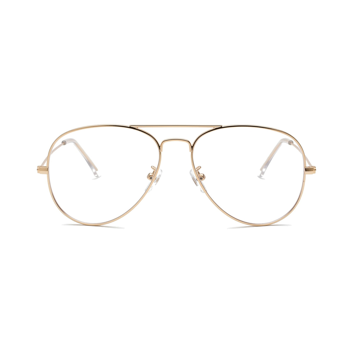 Aviator Gold eyeglasses front view