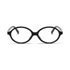 Camille Black retro oval prescription glasses, front view