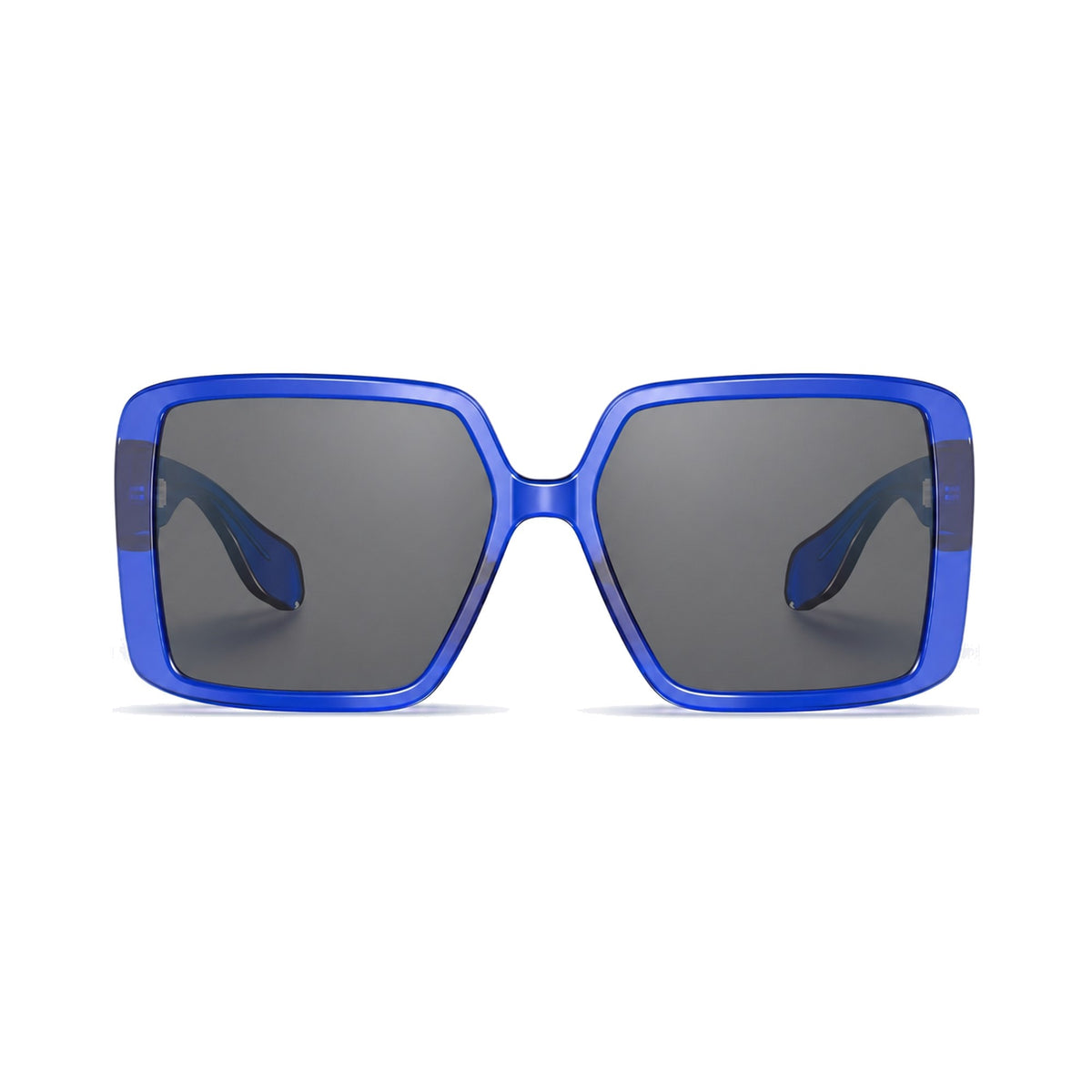Harvard Women's Blue oversized prescription sunglasses, front view