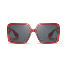 Harvard Women's Red oversized prescription sunglasses, front view