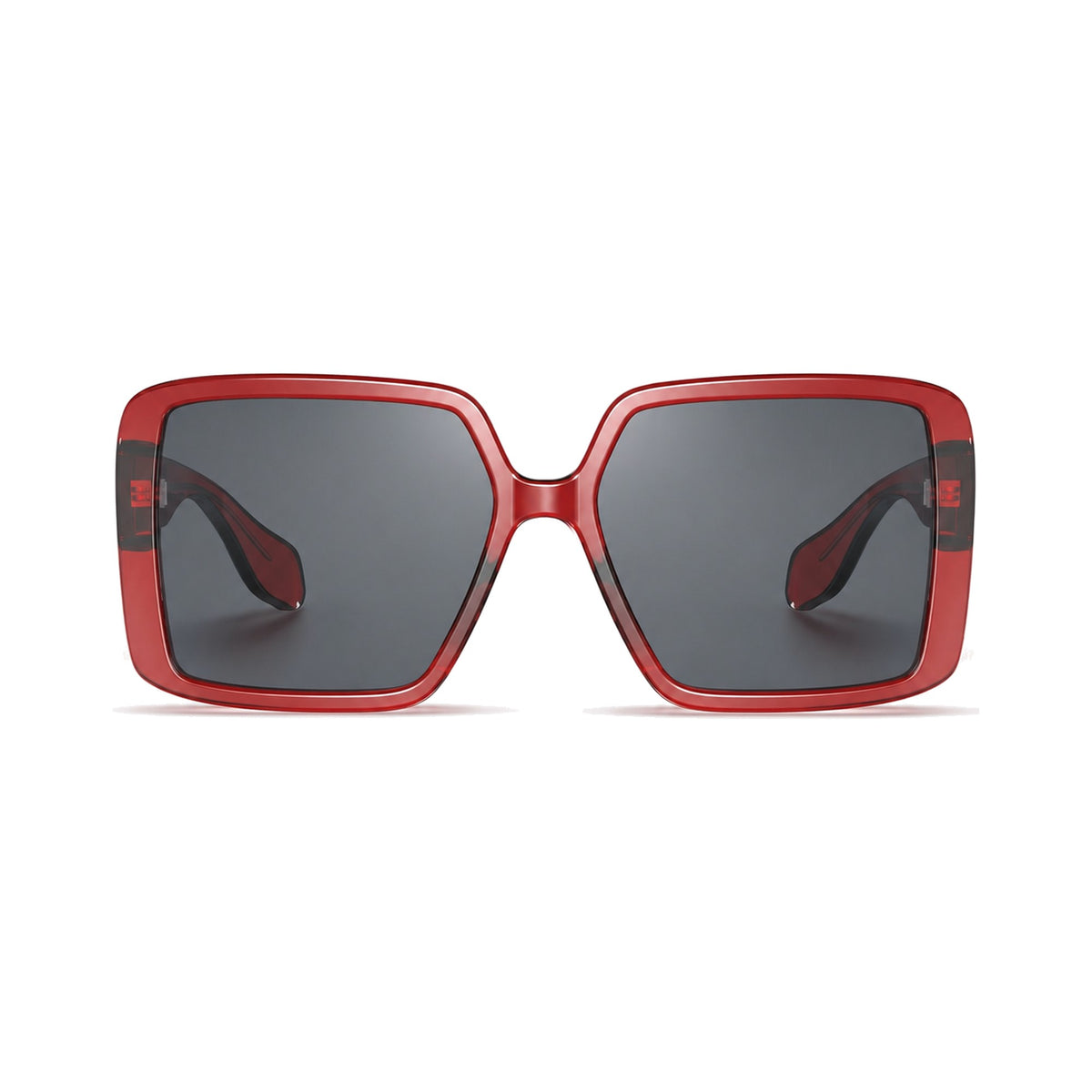 Harvard Women's Red oversized prescription sunglasses, front view