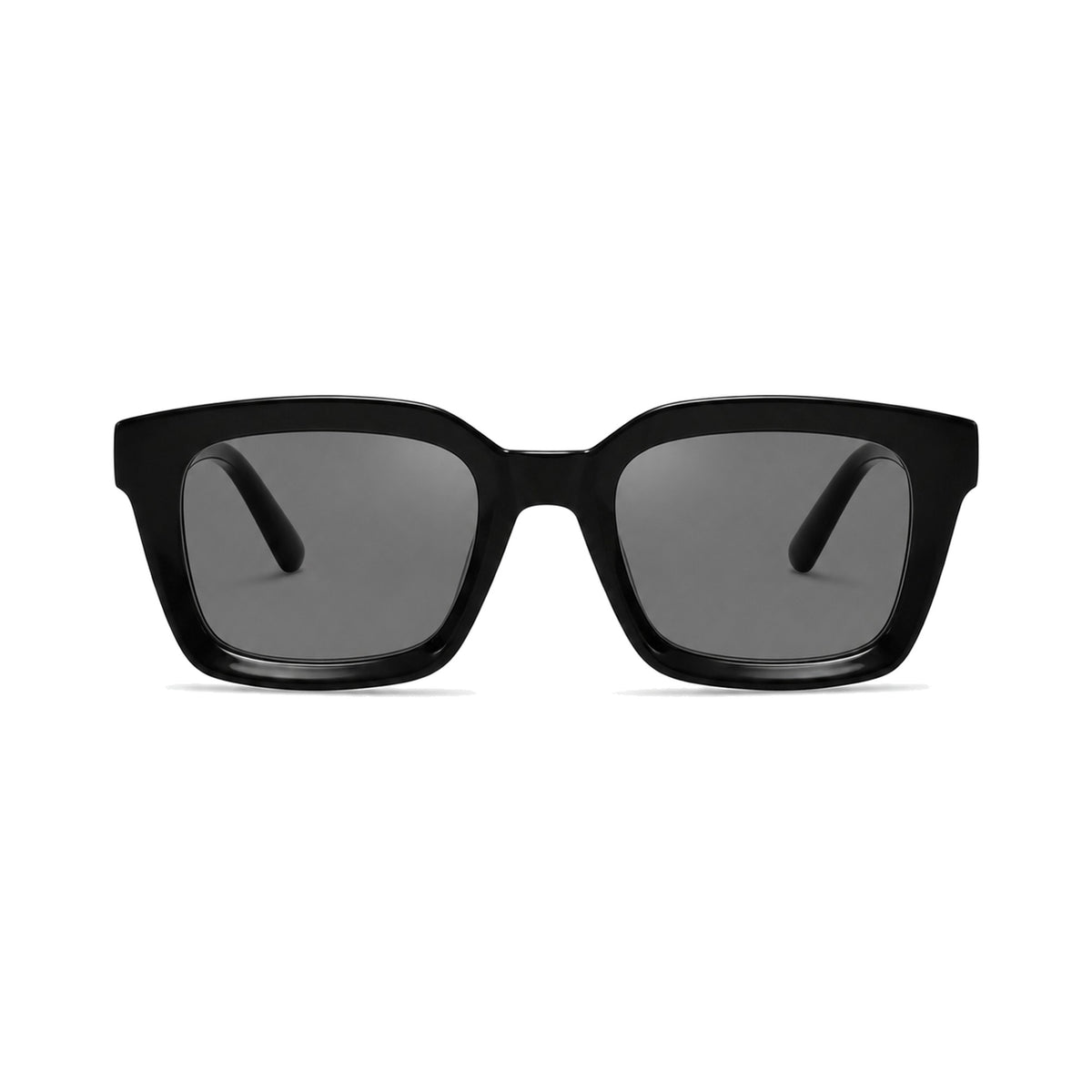 Havana Black oversized square prescription sunglasses, front view