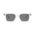 Havana Clear oversized square prescription sunglasses, front view