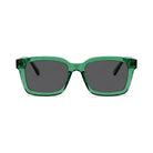 Havana Green oversized square prescription sunglasses, front view