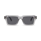 Miami Transparent Gray rectangle prescription sunglasses, front view