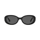 Milano Women's Black oval prescription sunglasses, front view