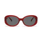 Milano Women's Red oval prescription sunglasses, front view