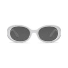 Milano Women's White oval prescription sunglasses, front view