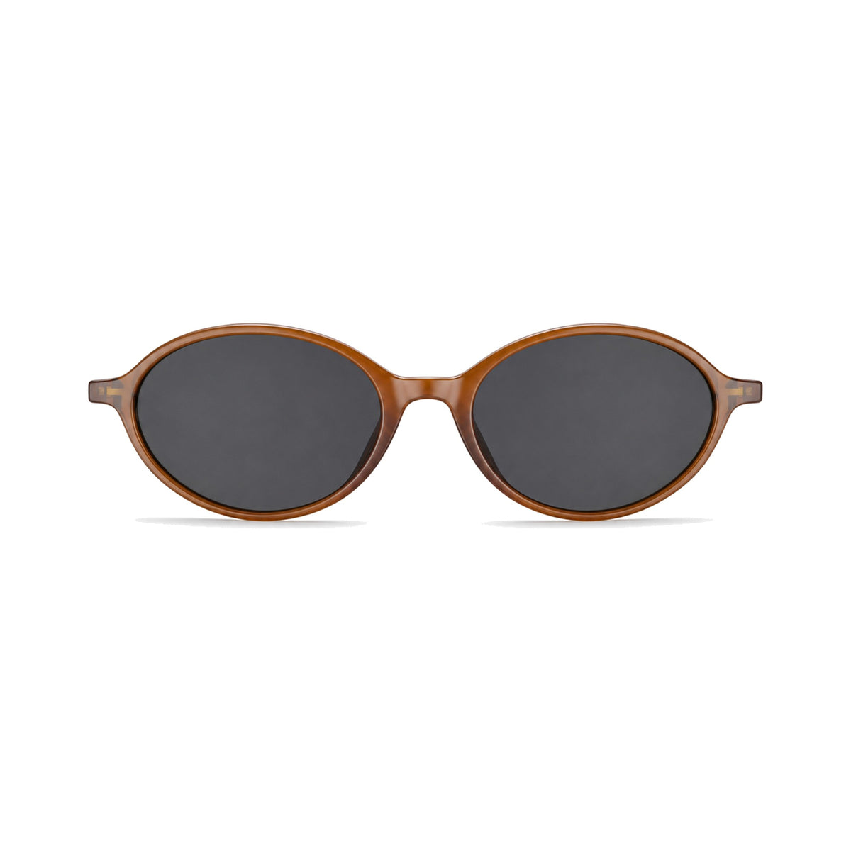 Olivia Brown retro oval prescription sunglasses, front view