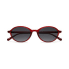 Olivia Burgundy Red retro oval prescription sunglasses, front view