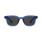 Toulouse Blue geometric square prescription sunglasses, front view