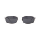 Y2K Silver small rectangle prescription sunglasses, front view