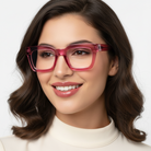 BudgetGlasses Marseille Pink – view 2