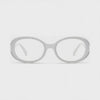360-degree spinning view of the Milano Women's White oval prescription glasses