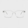 360-degree spinning view of the Havana Clear oversized square prescription glasses