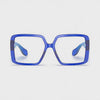 360-degree spinning view of the Harvard Women's Blue oversized prescription glasses
