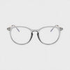 360-degree spinning view of the Sorrento Transparent Gray Italian-inspired prescription glasses