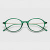 360-degree spinning view of the Olivia Green retro oval prescription glasses