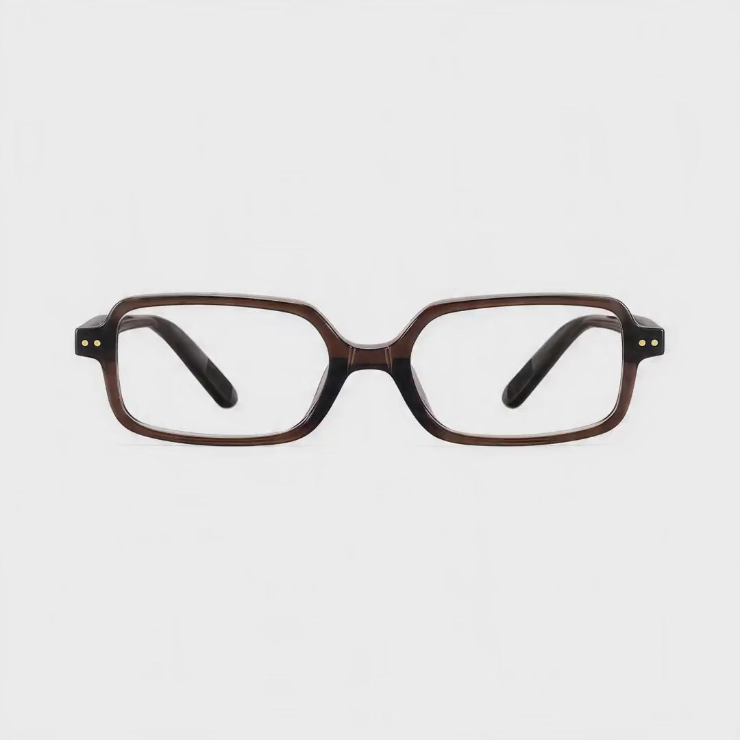 360-degree spinning view of the Gaudi Black cat-eye square-oval prescription glasses