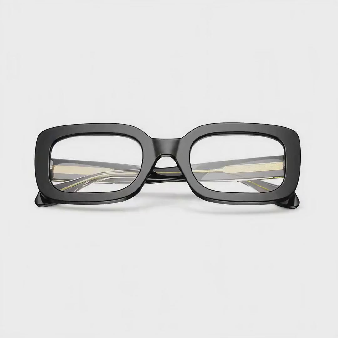 360-degree spinning view of the Antoinette Black vintage-inspired prescription glasses