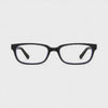 360-degree spinning view of the Bordeaux Women's Black narrow rectangle prescription glasses