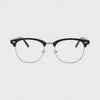360-degree spinning view of the Barcelona Black/Silver horn-rimmed prescription glasses