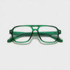 360-degree spinning view of the Pausini Green Italian-inspired prescription glasses